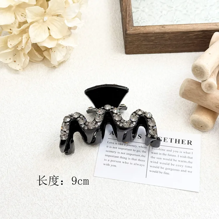 F-217精致满钻高级感波浪抓夹