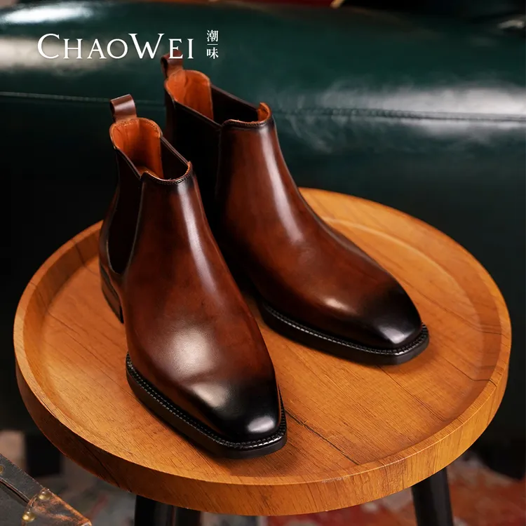 【潮味】秋冬男士保暖搭子时尚商务英伦正装切尔西靴经典潮流男靴