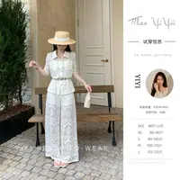 【月光奏鸣】<中秋国庆大狂欢>设计感镂空上衣宽松透气阔腿裤子