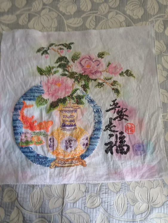 十字绣合家幸福线绣客厅餐厅新中式简单绣手工自己绣精准印布