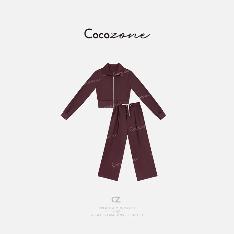 COCO ZONE刘一一 “梅洛套装”同色系缎面全场景运动套装CD2A1389