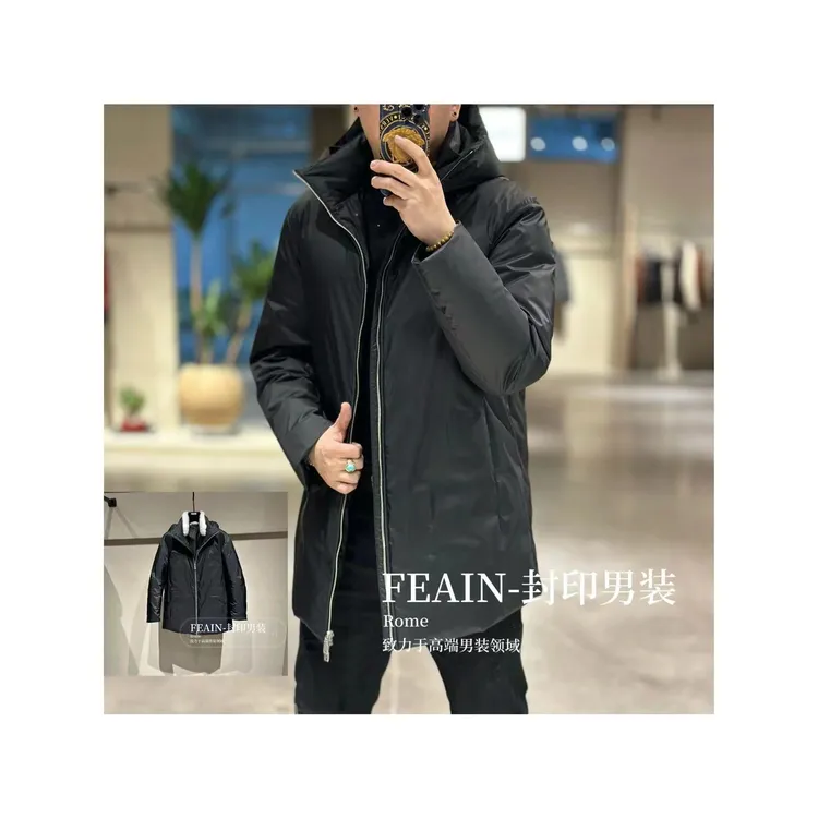 【真水貂可拆鹅绒服】高端三防面料真水貂可拆卸男士鹅绒服877878-1