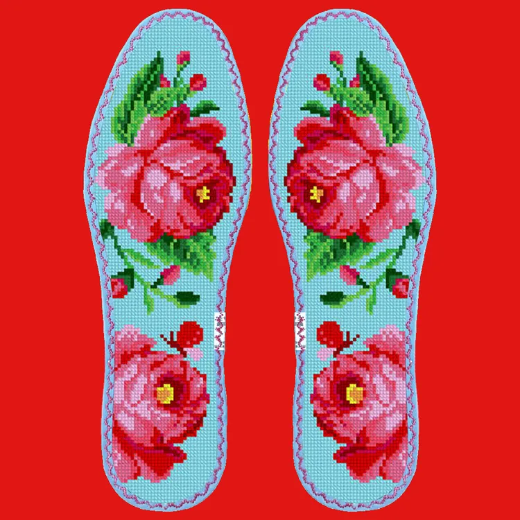 44码精密十字绣鞋垫可选花样