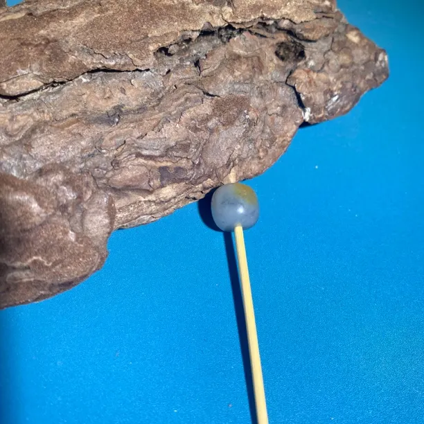 新疆和田玉籽青花飘墨意境珠