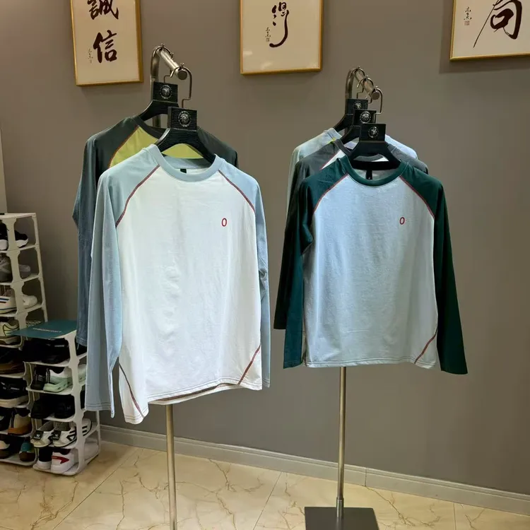 退货补贴 户外山系男女同款秋季速干撞色透气长袖圆领T恤打底衫