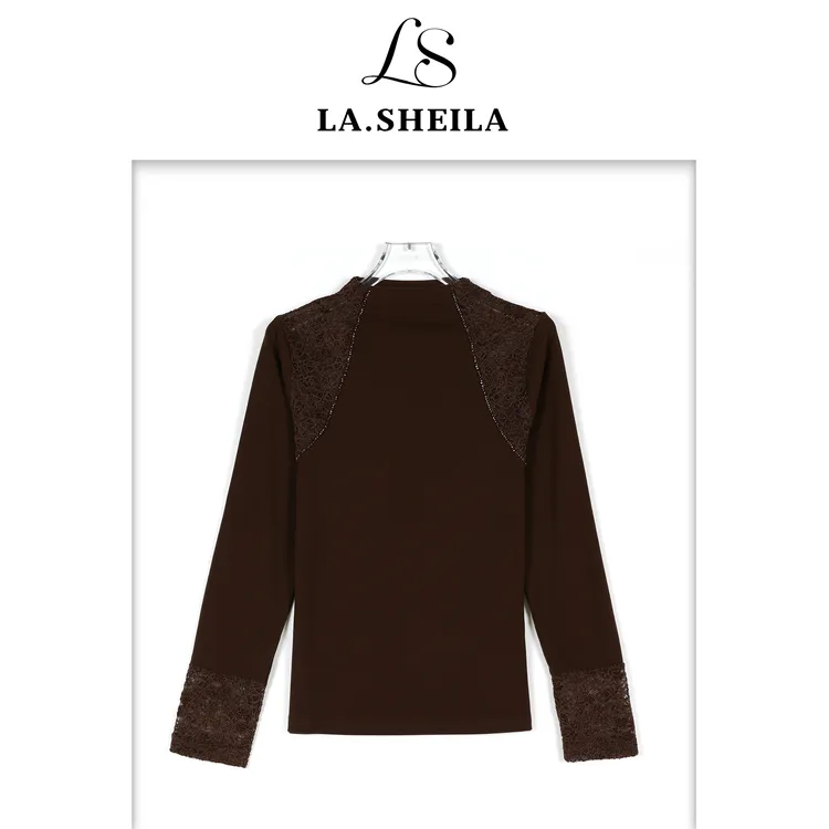 LA.Sheila植绒蕾丝拼接上衣253-SY/1017-5500713