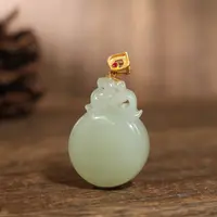 【凰一品】18k和田玉吊坠（瑕疵）