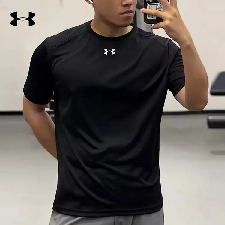 安德玛短袖男士夏季运动跑步训练健身速干透气宽松圆领休闲T恤男