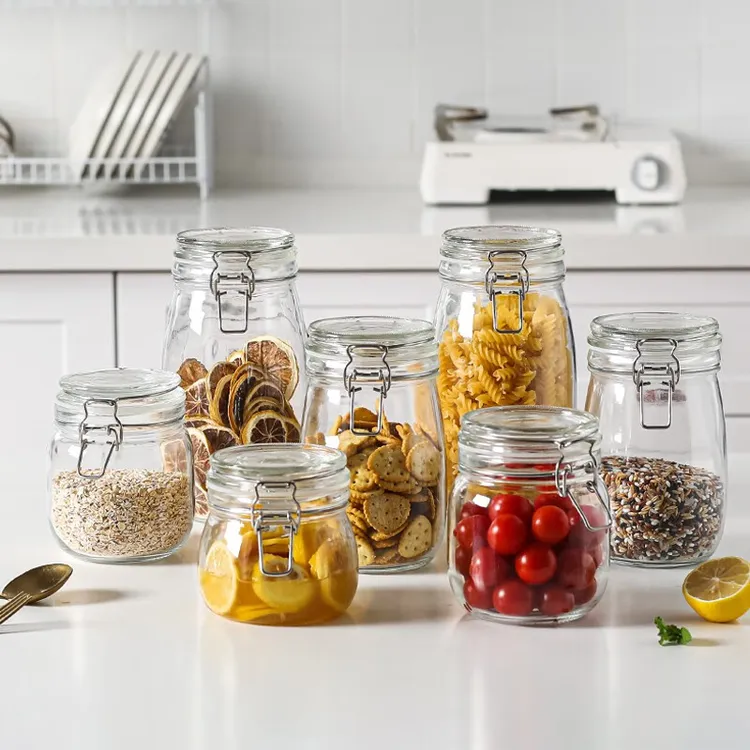 川岛屋玻璃密封罐食品级果酱瓶泡酒腌咸菜冰糖收纳罐储存储物罐子
