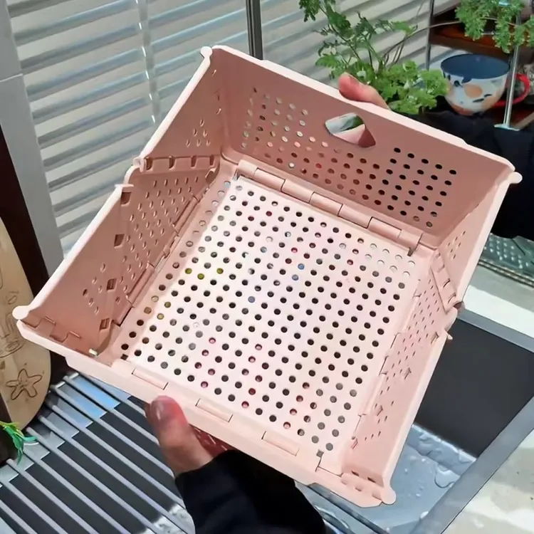 洗菜盆沥水篮可折叠多功能塑料大容量水果篮水槽收纳筐杂物收纳筐