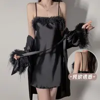 性感蕾丝甜美抹胸内裤轻奢睡衣套装纯欲迷人浪漫唯美家居服配丝袜