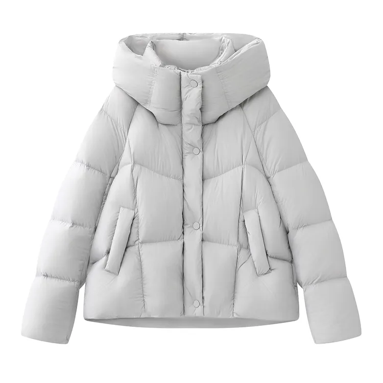 【艾家同款】2025冬季新款时尚百搭加厚连帽羽绒服外套上衣女4148