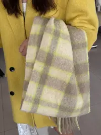 保暖、装饰保暖女格子男友风围巾北欧风