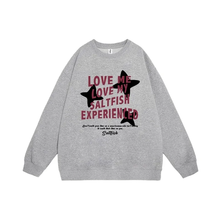 80-300斤特大码美式潮牌oversize宽松圆领卫衣男女秋冬宽松情侣装