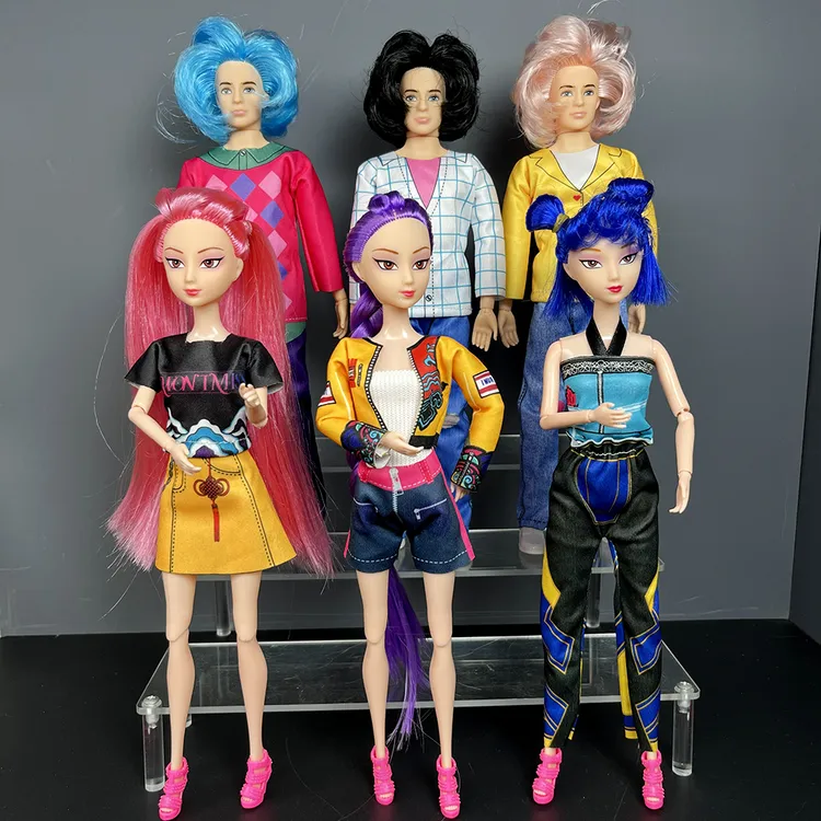 恶魔猎人猎魔女团带乐器手办搪胶公仔玩偶关节可动沙加男团洋娃娃