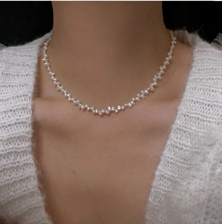 Ben.S本饰 baby珠强光天然淡水珍珠项链巴洛克气质轻奢百搭A468