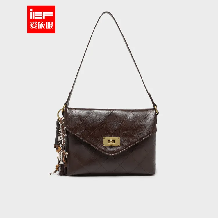 IEF/爱依服时尚女包2025秋季新款复古通勤设计感单肩大号腋下包