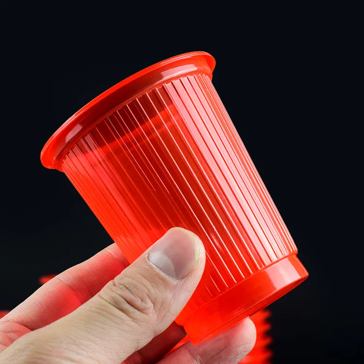 一次性红色杯子加厚塑料杯结婚喜庆婚宴过年家用喜事一次性透明杯