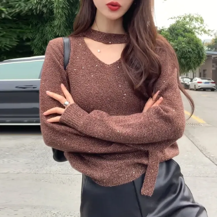 【鎏金岁月针织衫】秋季老钱风小衫上衣松弛感独特漂亮针织衫女毛衣