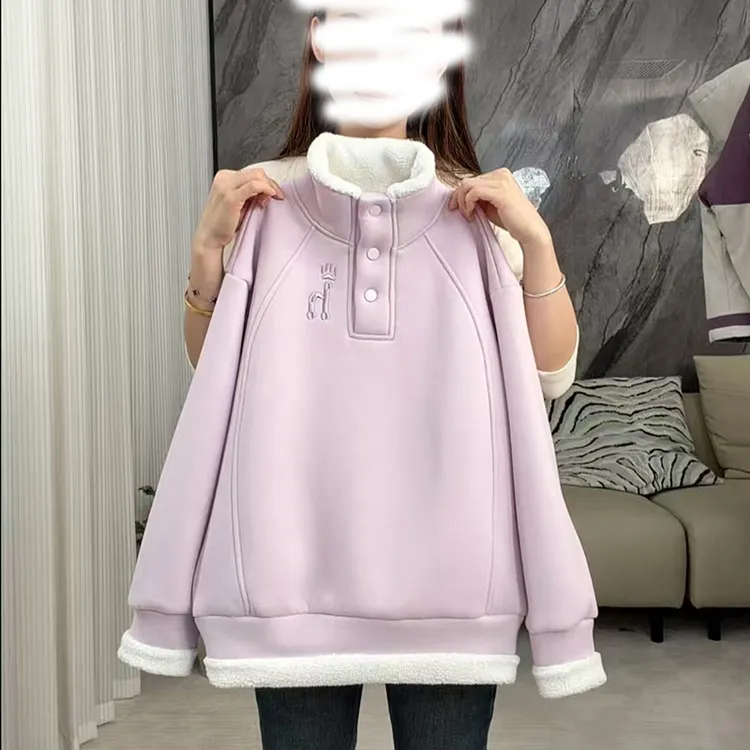 女童冬装卫衣2025新款洋气儿童时髦加绒加厚刺绣上衣女孩冬季衣服