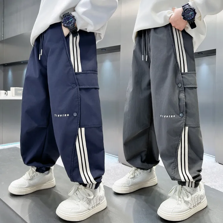 男童春秋宽松长裤2025新款中大童束脚韩版帅气潮休闲裤儿童秋季5