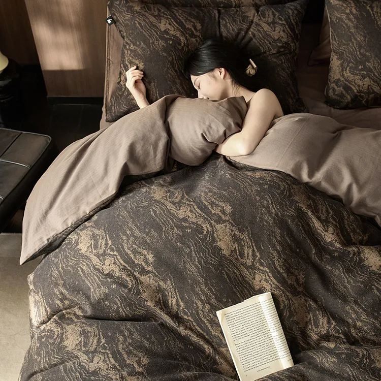 2025新款北欧床上四件套全棉床单被套轻奢高级感四季通用床品