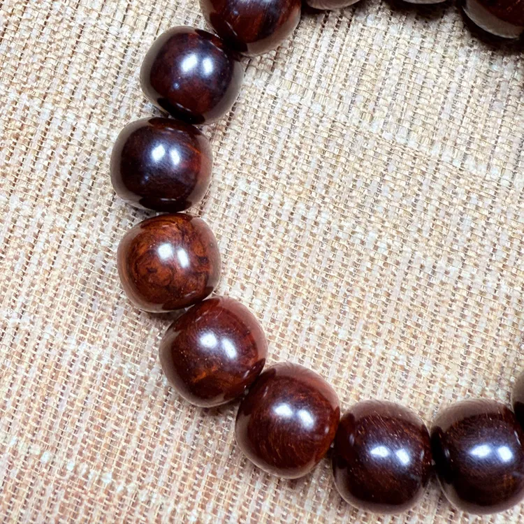 老型手串高油高密满细金星爆浆木质佛珠（标签撕毁 不退不换）