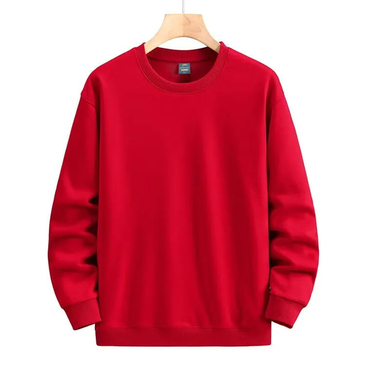 冬季圆领不起球男士新年加绒卫衣宽松休闲男士