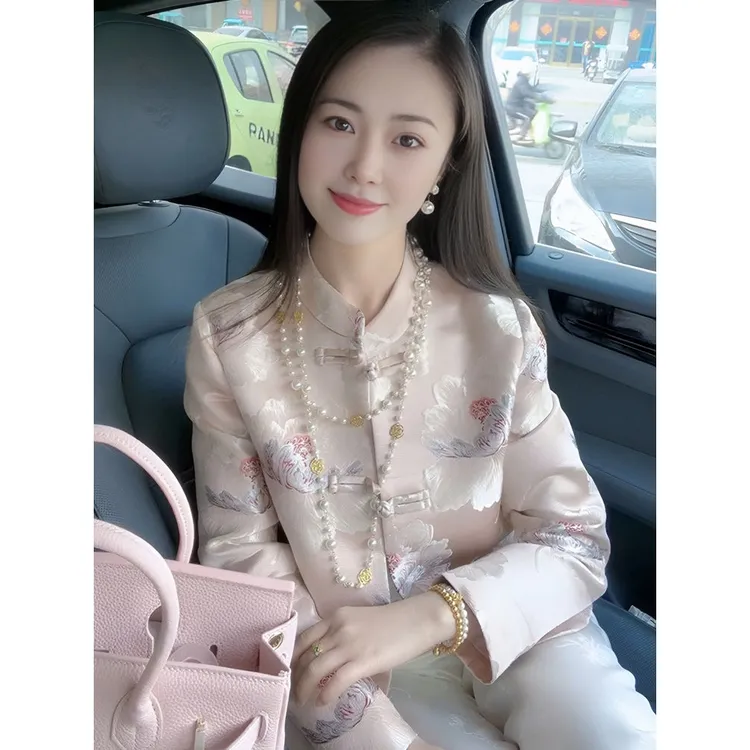 新中式女装年春季洋气新款感别致国风禅意盘扣外套女