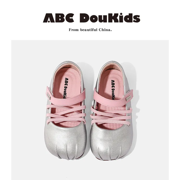 ABC Doukids儿童公主鞋2025春秋季新款韩版单鞋时尚百搭小皮鞋