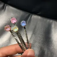 韩国彩钻一字夹发夹Y8011