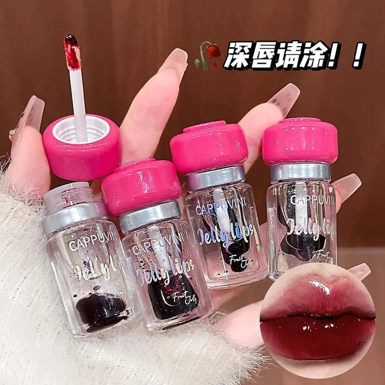 小奶瓶啫喱唇釉染唇液滋润水润镜面光泽感嘟嘟唇自然
