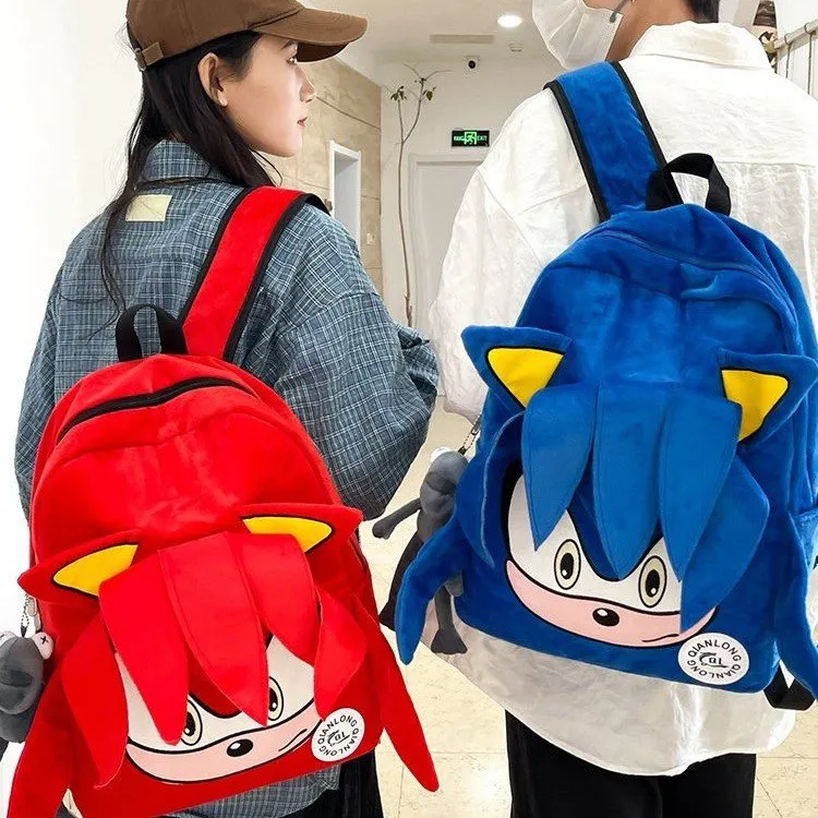 2025新款个性潮流时尚音速小子卡通动漫学生书包女大容量双肩包女