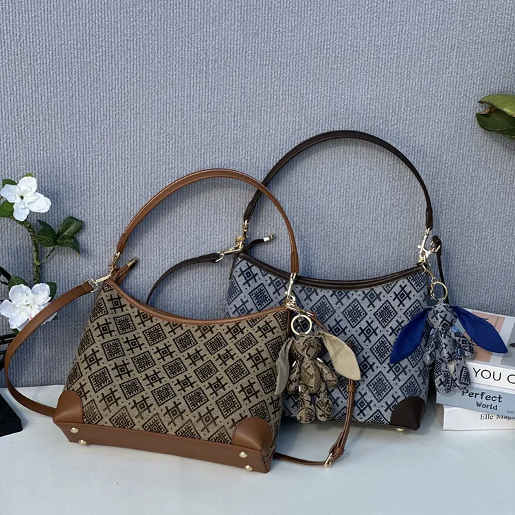 广西非遗壮锦井字纹流浪包单间腋下斜挎托特大容量百搭时尚通勤