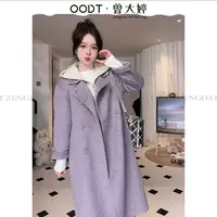 【大婷定制】韩系百搭中长款羊毛大衣女秋冬款小个子双面毛呢外套