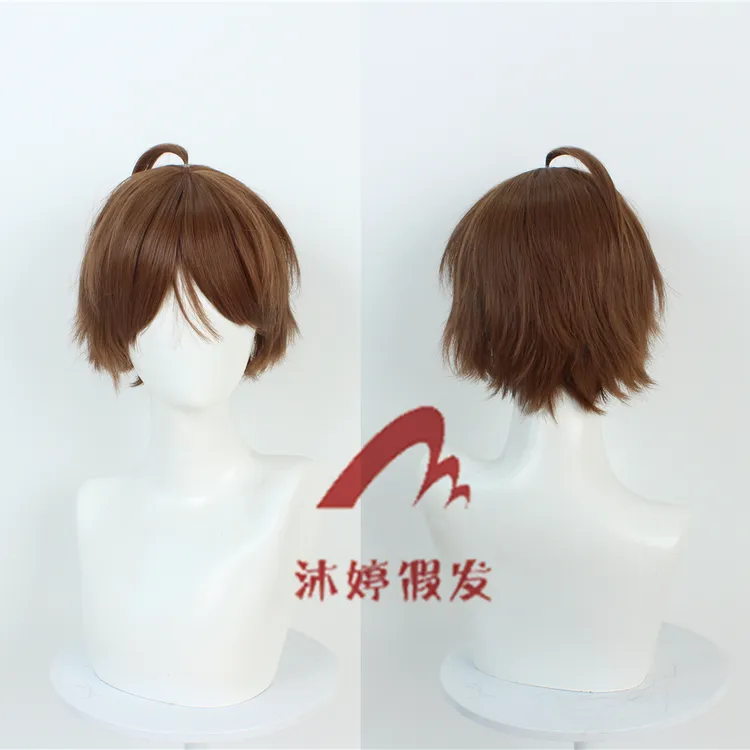 中二病也要谈恋爱 富樫勇太cos假发 少年 棕色 短发