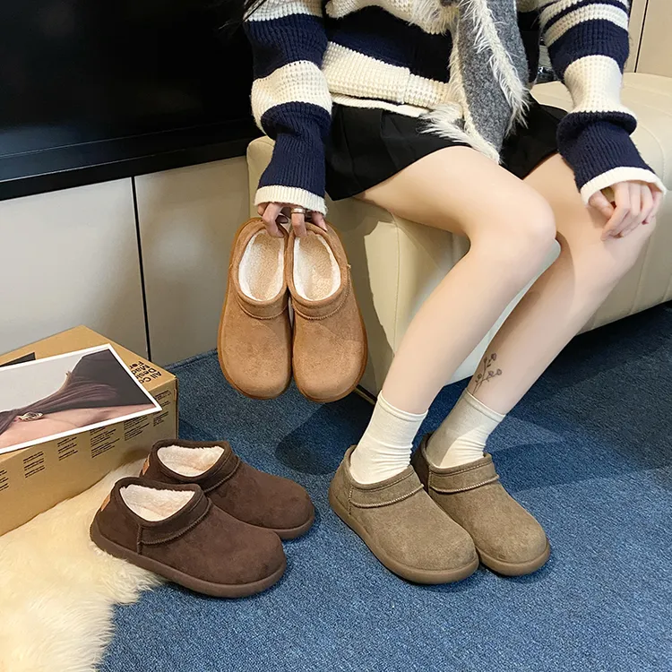 【动态防水】勃肯鞋女款2025冬季加绒复古百搭小个子内增高休闲