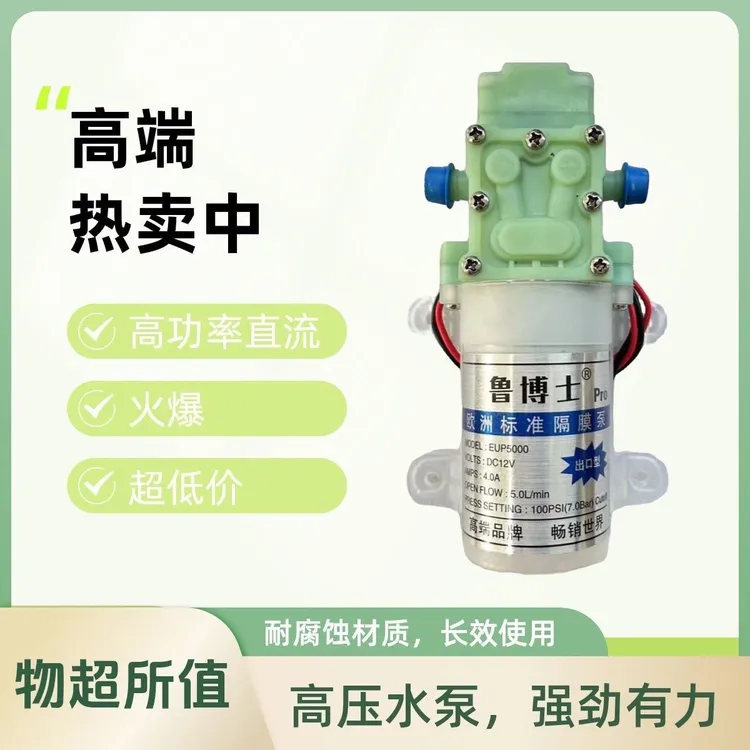 大功率正品12V翡翠白玉泵高压经久耐用纯铜电机高压水泵喷雾器泵