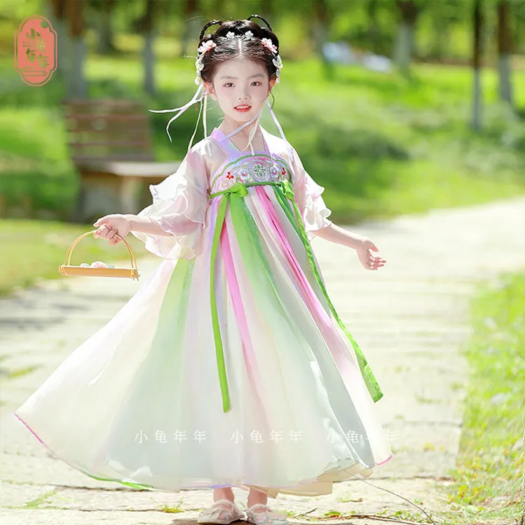【翠烟】女童秋季宝宝古风薄款中国风仙女小女孩仙气飘逸儿童汉服