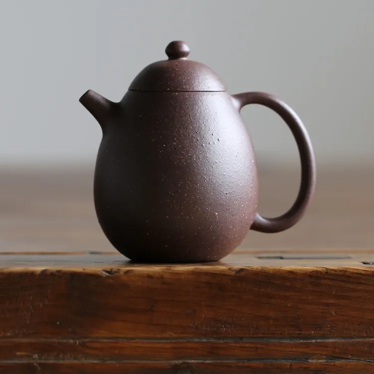 【粗砾好料 高温烧制】 “树见”款 手工精制《茶叶蛋》宜兴紫砂壶135cc
