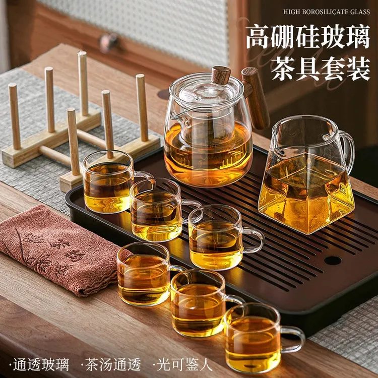 耐热高硼硅玻璃功夫茶具套装茶壶泡茶壶器家用茶水分离办公室喝茶