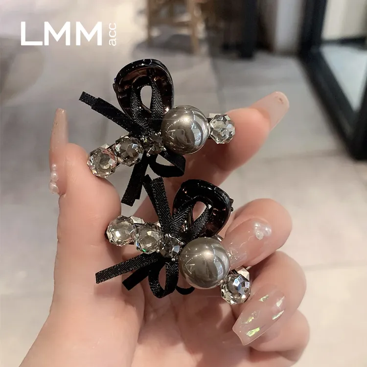 精致轻奢水钻小抓夹女时尚高级珍珠碎发夹新款前额刘海夹网红发饰