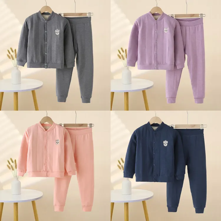 保暖秋冬季校服神器男童女童加厚儿童上衣裤子套装