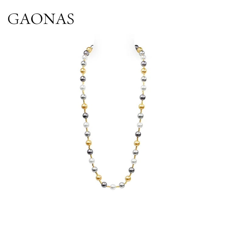 GAONAS多宝玲珑 时尚贵气秋冬多彩珠单独项链11780XGO