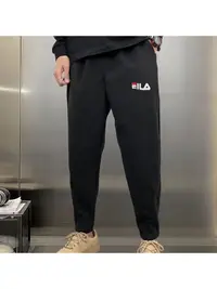 奥特-刺绣标男女同款束脚拉链运动休闲卫裤