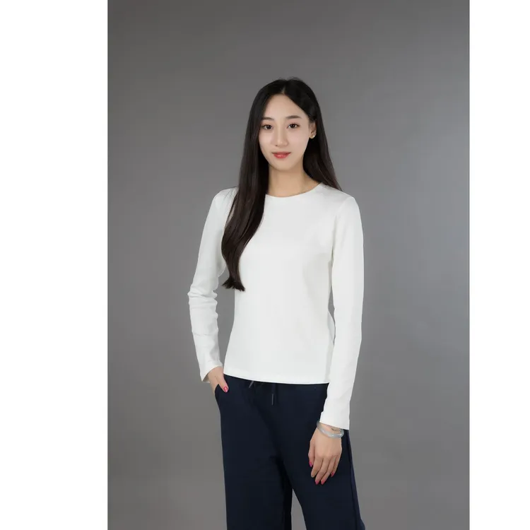 笕度.秋季女士50支兰精莫代尔加新疆长绒棉圆领衫230