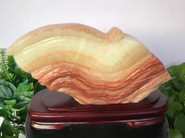 富贵肉石家居摆件创意招财含底座尺寸长33高23宽11