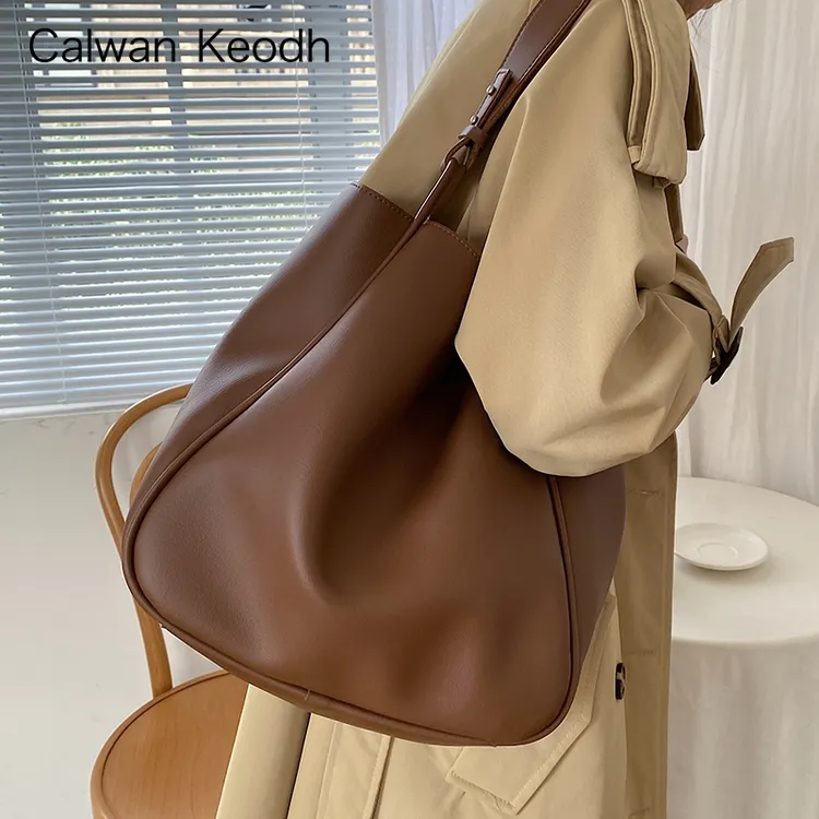 Calwan Keodh真皮包包女包大容量轻奢托特包生日礼物送女友送老婆