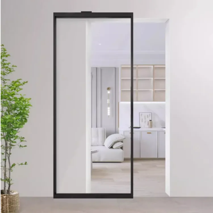 幽灵门无轨移门平移门厨房窄边门谷仓门隐形轨道卫生间卫生间门