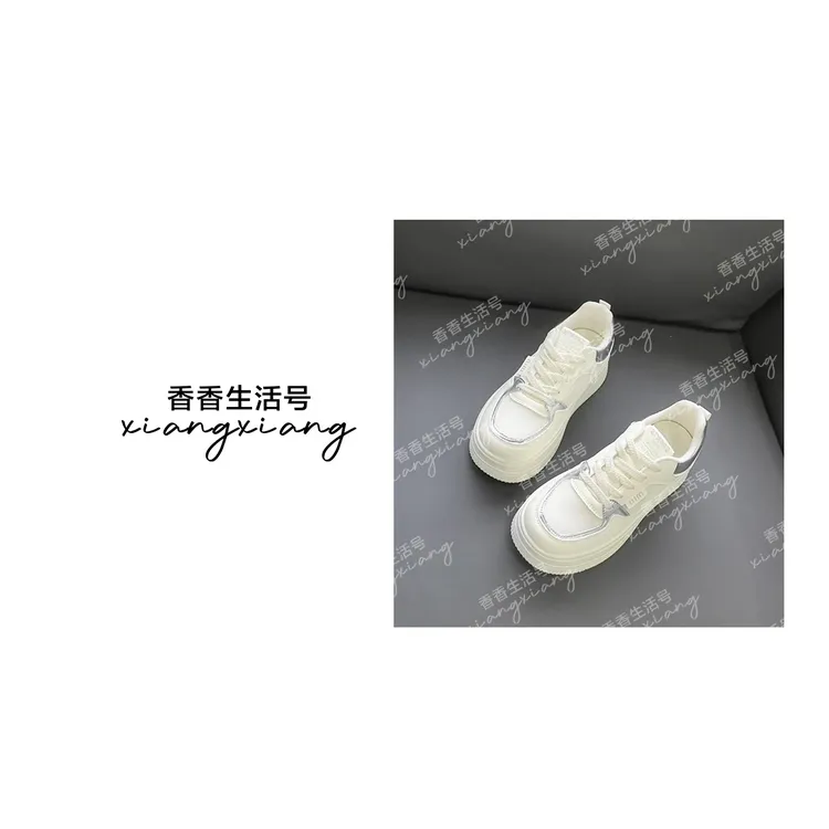 【香香严选】厚底小白鞋时尚百搭网面透气休闲鞋8889 跟高5cm